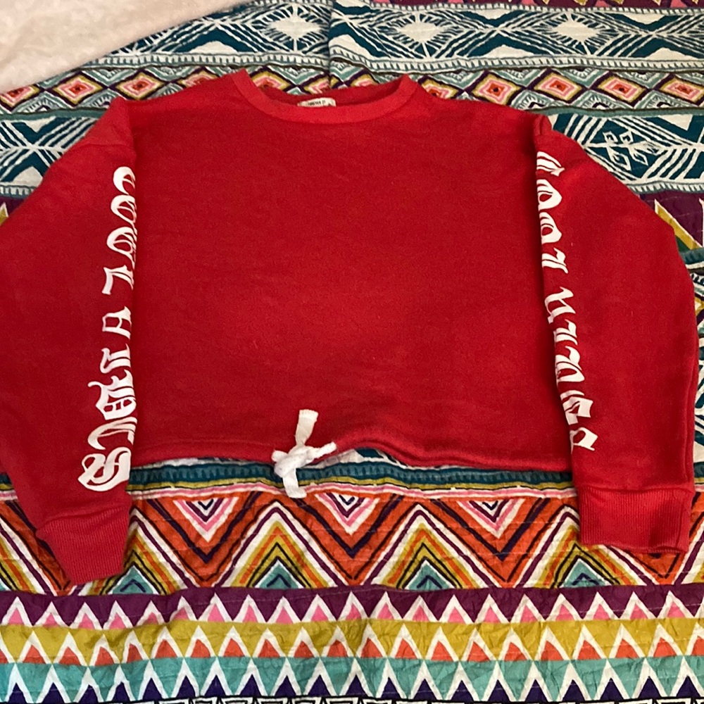 Red Forever 21 Cropped Sweatshirt!